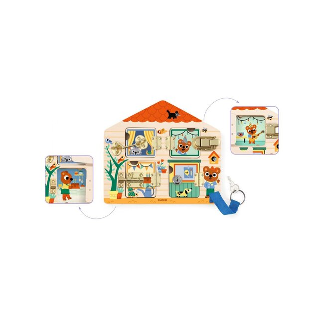 DJECO PREMIERS APPRENTISSAGES - 4 FERMETURES MÉTALIQUES CABANALOCK