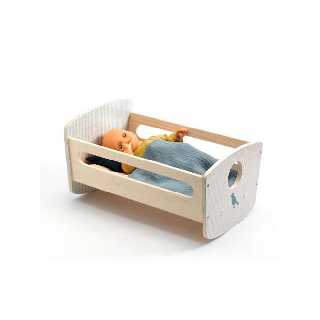 DJECO LIT À BASCULE OISEAU BLEU POUR POUPÉE