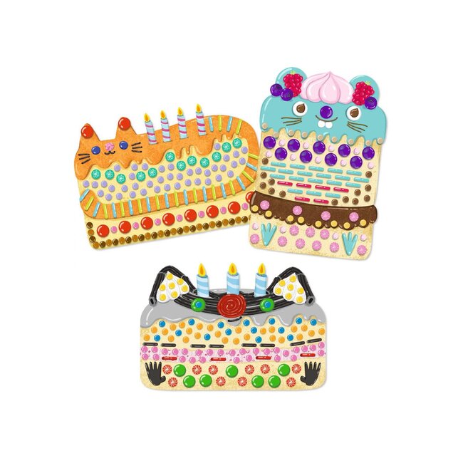 DJECO COLLAGE DES PETITS - MOSAÏQUES CAKES ET BOMBECS 3-6ANS
