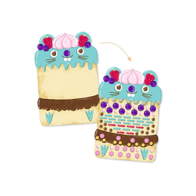 DJECO COLLAGE DES PETITS - MOSAÏQUES CAKES ET BOMBECS 3-6ANS