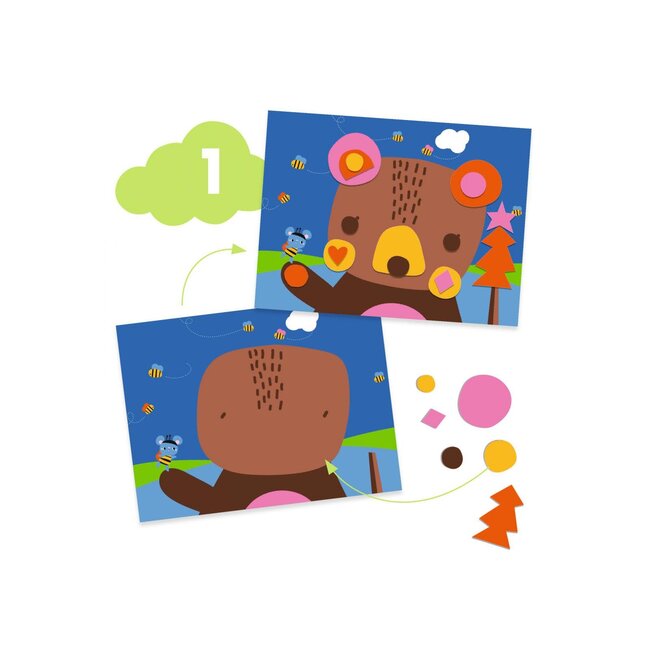 DJECO COFFRET 6 ACTIVITÉS CRÉATIVES DES PETITS - LA SOURIS ET SES AMIS +18MOIS