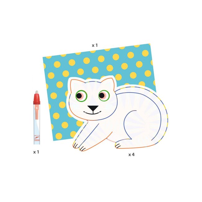 DJECO COLORIAGE DES PETITS - STYLO MAGIQUE À L'EAU ANIMALO-MA +18MOIS