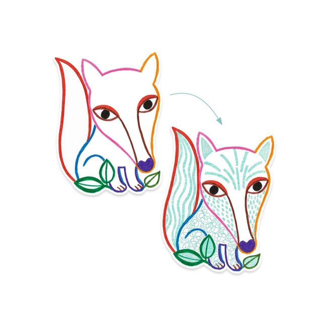 DJECO COLORIAGE À RÉVÉLER DES PETITS  - ANIMAUX DE LA FORÊT +18MOIS