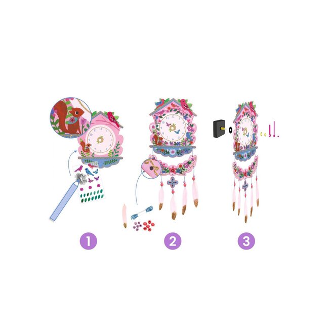 DJECO DIY - HORLOGE À CRÉER COUCOU 6-12ANS