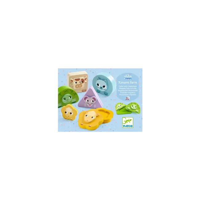 DJECO PUZZLE D'ENCASTREMENT MAGNÉTIQUE KIMAMI FARM