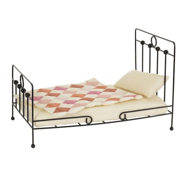 EGMONT TOYS LIT DE POUPÉE MÉTAL VINTAGE AVEC MATELAS OREILLER & COUVERTURE