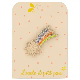 LUCIOLE ET PETIT POIS 1 X BARRETTE 4CM - ÉTOILE FILANTE" MULTICOLORE
