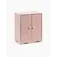 MINIKANE AMBROISE - ARMOIRE POUPÉE ROSE POUDRÉ & 3 CINTRES BOIS
