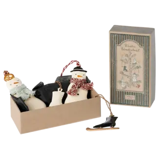 MAILEG SUSPENSION NOËL MÉTAL - SET 4 PIÈCES - WINTER WONDERLAND