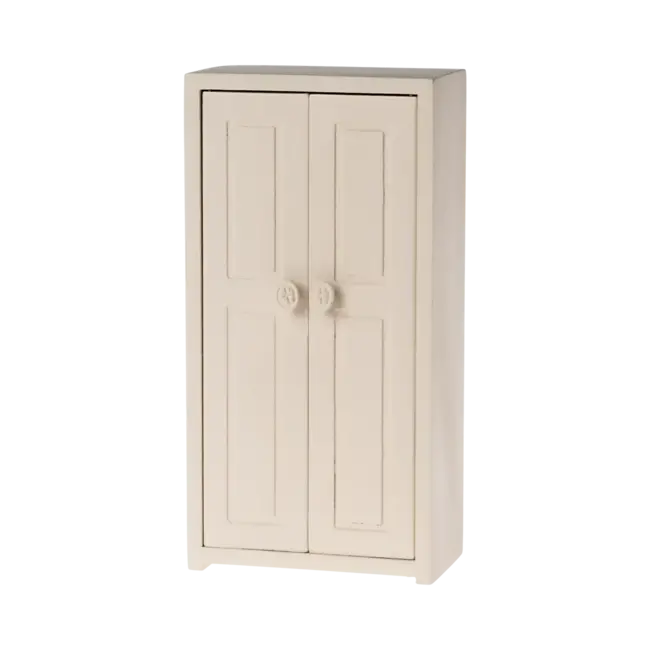 MAILEG ARMOIRE DOUBLE PORTES SOURIS - BLANC CRÈME