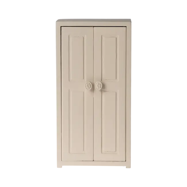 MAILEG ARMOIRE DOUBLE PORTES SOURIS - BLANC CRÈME