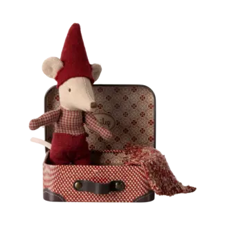 MAILEG BÉBÉ SOURIS DE NOËL MAILEG & SA VALISE EN MÉTAL
