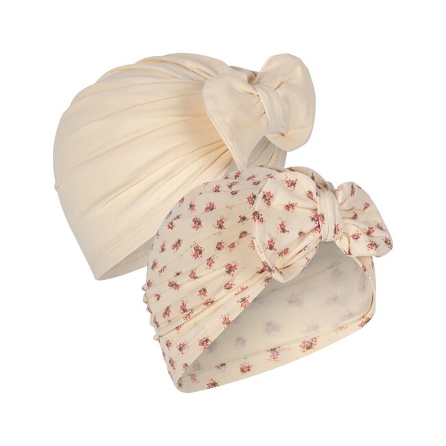 KONGES SLOJD SET DE 2 BONNETS BAMBI - BUTTERCREAM / BLOOMIE