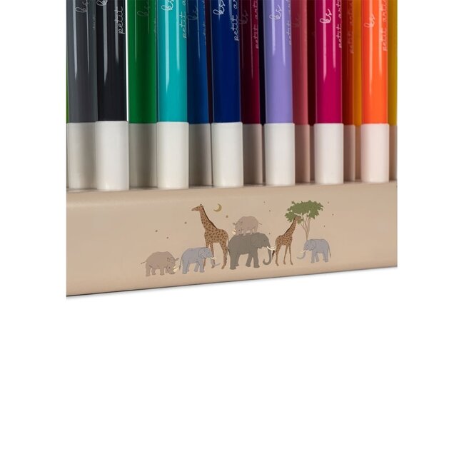 KONGES SLOJD BLOC RANGE-CRAYON & 24 FEUTRES - SAFARI