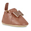 EASY PEASY CHAUSSON CUIR SOUPLE "BLU" NOEUD VIEUX ROSE