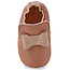 EASY PEASY CHAUSSON CUIR SOUPLE "BLU" NOEUD VIEUX ROSE
