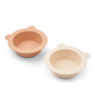 LIEWOOD LOT DE 2 BOLS À VENTOUSE "PEONY"TUSCANY ROSE APPLE BLOSSOM