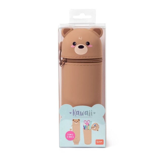 LEGAMI 2 EN 1 TROUSSE POT À CRAYON - KAWAII OURS TEDDY BEAR
