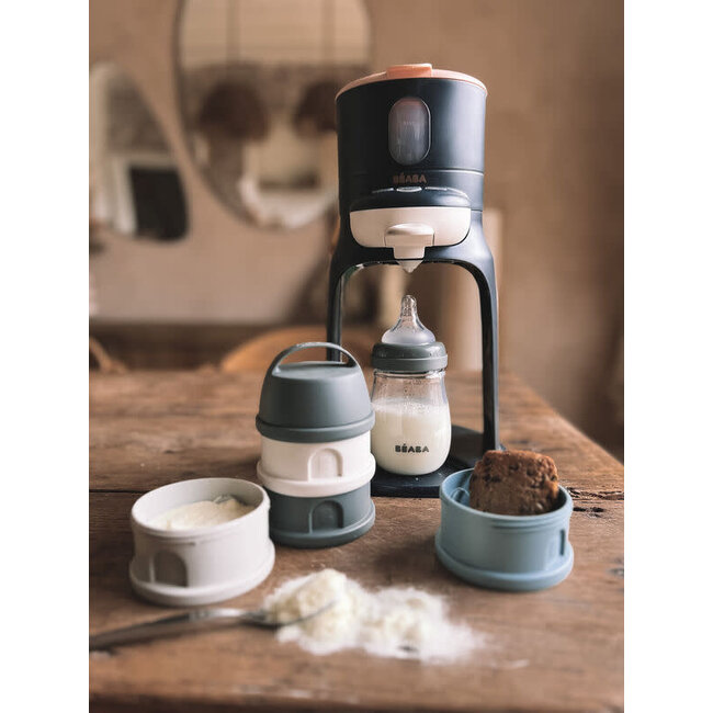 BEABA BOÎTE DOSEUSE DE LAIT 4 COMPARTIMENTS - MINERAL GREY BLUE