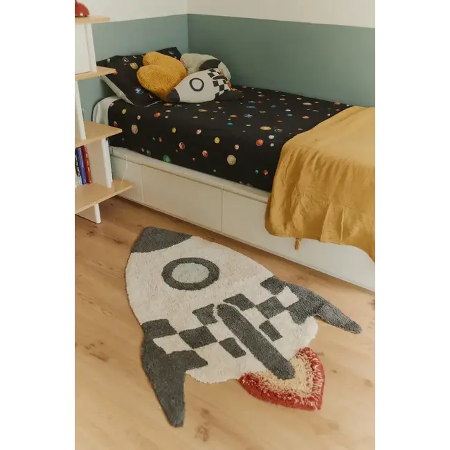 LORENA CANALS TAPIS LAVABLE FUSÉE ROCKET 85X135CM