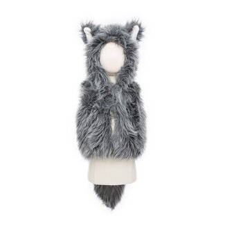GREAT PRETENDERS DÉGUISEMENT - VESTE FOURRURE & GANTS LOUP  4-6ANS