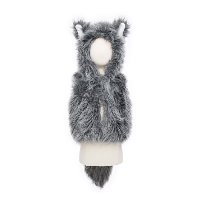GREAT PRETENDERS DÉGUISEMENT - VESTE FOURRURE & GANTS LOUP  4-6ANS