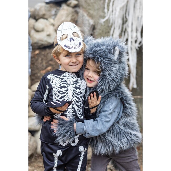 GREAT PRETENDERS DÉGUISEMENT - VESTE FOURRURE & GANTS LOUP  4-6ANS