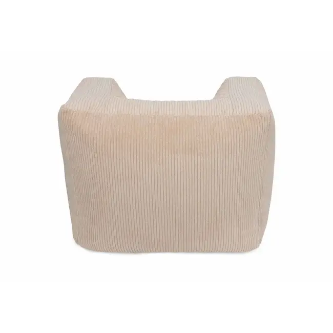 JOLLEIN FAUTEUIL POUF  POUR ENFANT VELOURS COTELE - NATUREL