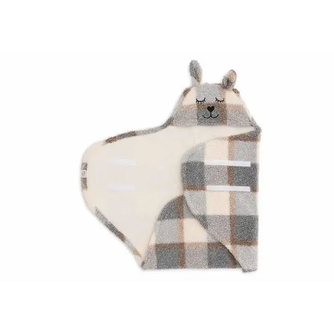 JOLLEIN COUVERTURE PORTEFEUILLE BUNNY - CHECK BOUCLE
