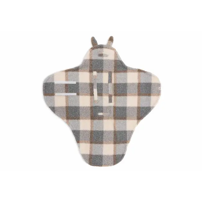 JOLLEIN COUVERTURE PORTEFEUILLE BUNNY - CHECK BOUCLE