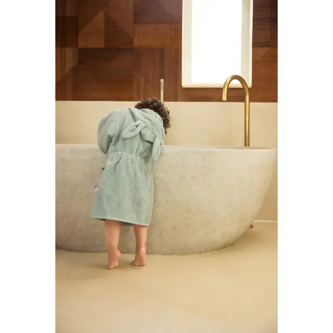 JOLLEIN PEIGNOIR EN EPONGE - SEA GREEN