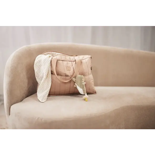 JOLLEIN PACK DE 2 LANGES EN COTON LARGE - 115 x 115cm - MIFFY STRIPE BISCUIT