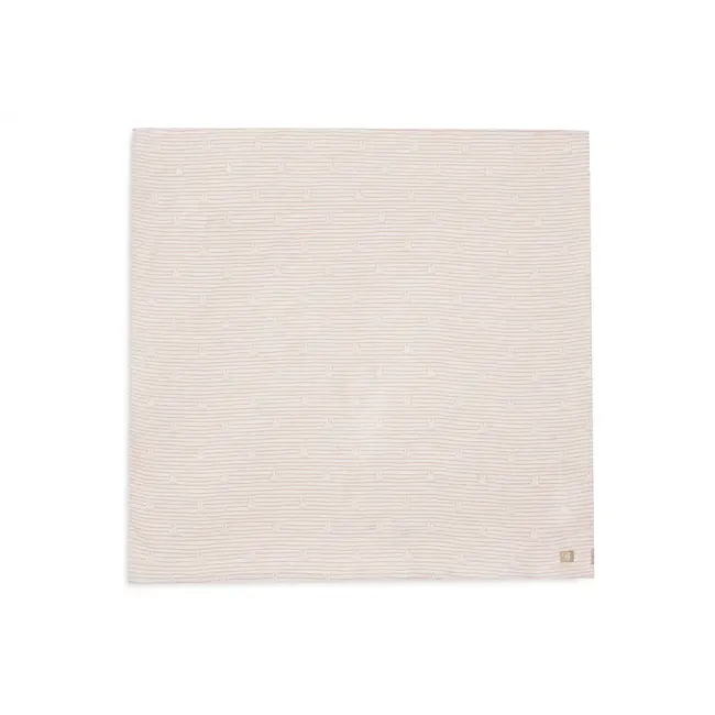 JOLLEIN PACK DE 2 LANGES EN COTON LARGE - 115 x 115cm - MIFFY STRIPE BISCUIT