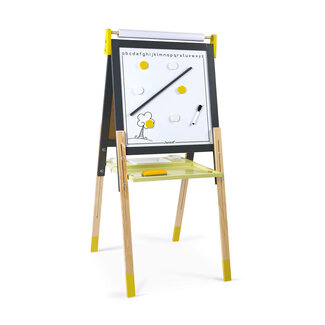 JANOD TABLEAU RÉGLABLE RÉVERSIBLE GRIS/JAUNE EN BOIS