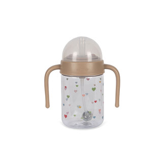 KONGES SLOJD GOURDE BÉBÉ AVEC ANSES 250ML - MULTI HEARTS