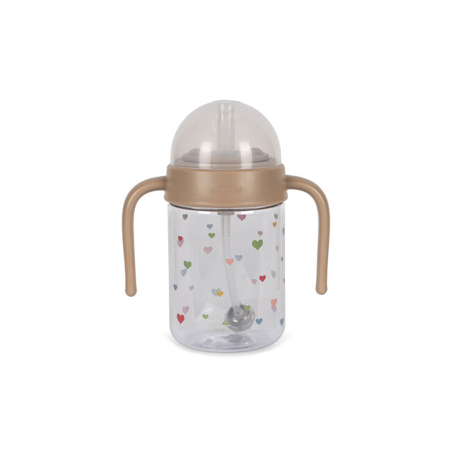 KONGES SLOJD GOURDE BÉBÉ AVEC ANSES 250ML - MULTI HEARTS