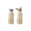 KONGES SLOJD GOURDE ISOTHERME 2 BOUCHONS 350ML - CYGNE SWAN BEIGE
