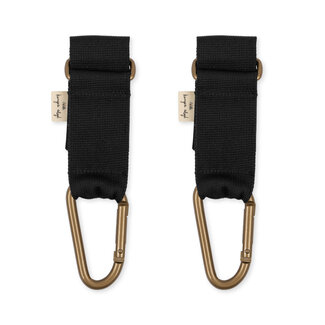 KONGES SLOJD PAIRE DE CLIPS DE POUSSETTE - NOIR KONGES SLOJD PAIRE DE CLIPS DE POUSSETTE - NOIR