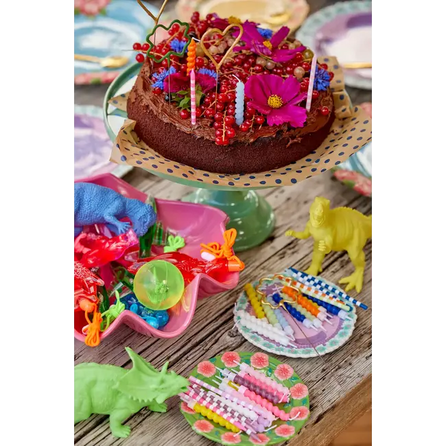 RICE 12 BOUGIES TORSADÉES RICE - BLUEISH COLOR