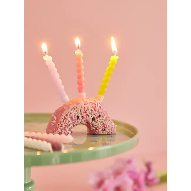 RICE 12 BOUGIES TORSADÉES RICE - PINKISH COLOR