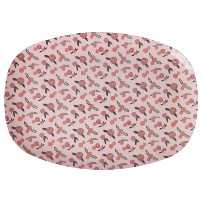 RICE ASSIETTE PLATEAU MÉLAMINE RICE - A ROSE IS A ROSE
