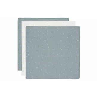 JOLLEIN PACK DE 3 LANGES EN COTON SMALL - 70 x 70cm - TWINKLING SEA GREEN