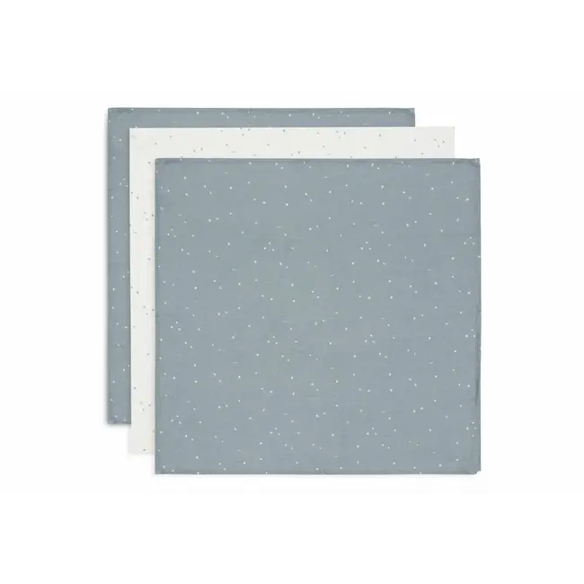 JOLLEIN PACK DE 3 LANGES EN COTON SMALL - 70 x 70cm - TWINKLING SEA GREEN