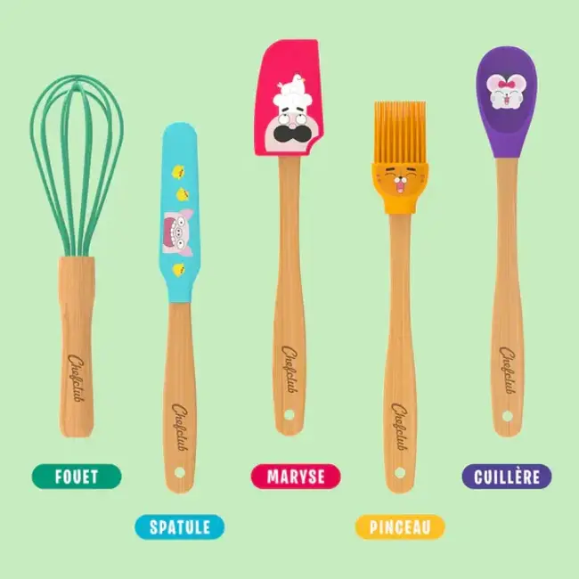 CHEFCLUB KIT D'USTENSILES DE CUISINE ENFANT