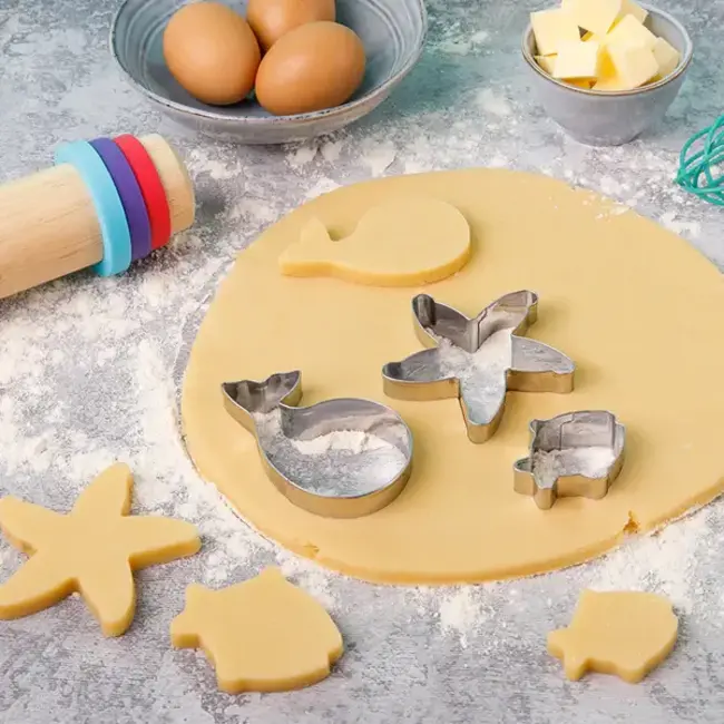 CHEFCLUB ROULEAU À PÂTISSERIE AVEC ANNEAUX AJUSTABLES