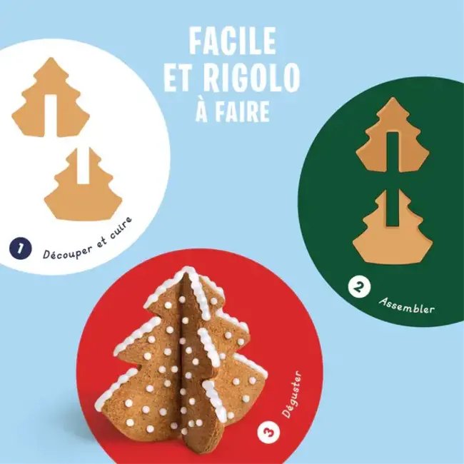 CHEFCLUB KIT EMPORTE-PIÈCES - LES BISCUITS DE NOËL 3D