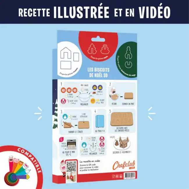 CHEFCLUB KIT EMPORTE-PIÈCES - LES BISCUITS DE NOËL 3D