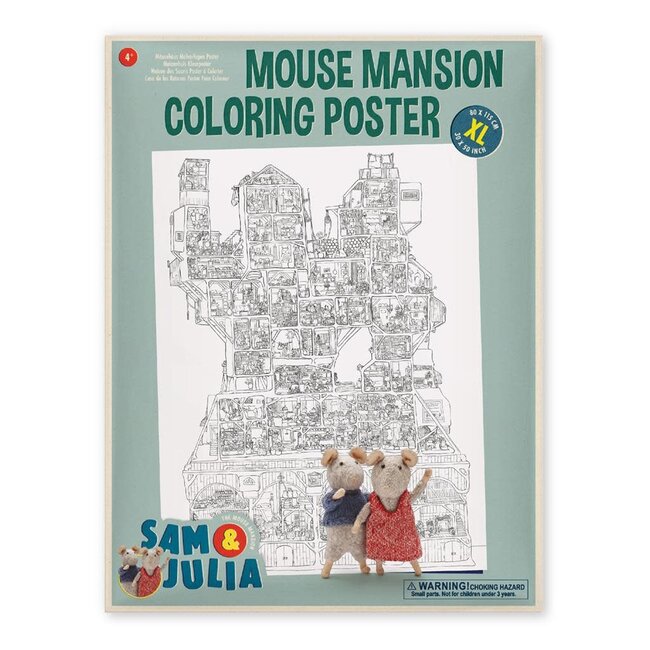 SAM & JULIA POSTER GÉANT À COLORIER SAM & JULIA 80 X 115CM