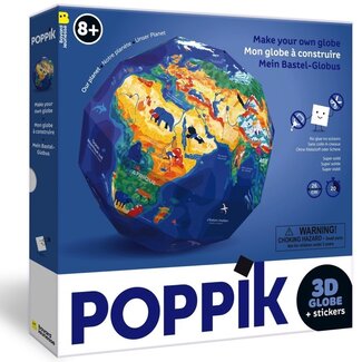 POPPIK GLOBE 3D À CONSTRUIRE - NOTRE PLANÈTE 8-14 ANS