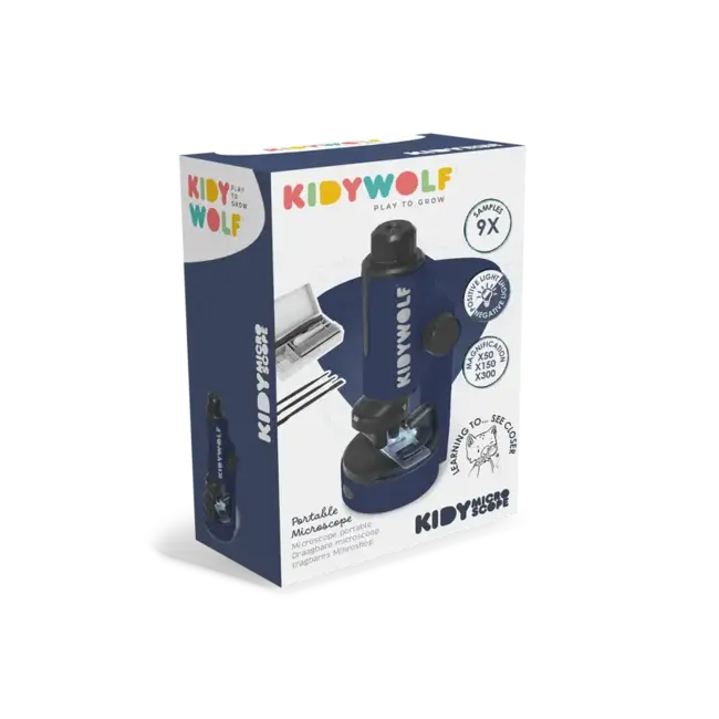 KIDYWOLF MICROSCOPE PORTABLE X50 X150 X300 "KIDYMICROSCOPE"